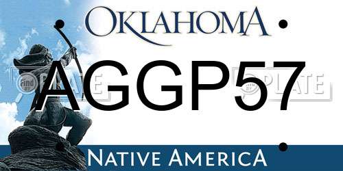 AGGP57 Oklahoma License Plate