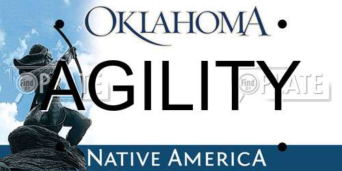 AGILITY Oklahoma License Plate