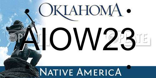 AIOW23 Oklahoma License Plate