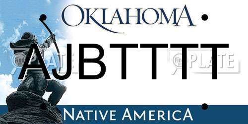AJBTTTT Oklahoma License Plate