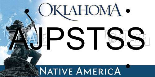 AJPSTSS Oklahoma License Plate
