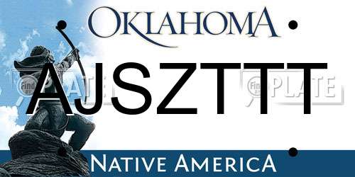 AJSZTTT Oklahoma License Plate