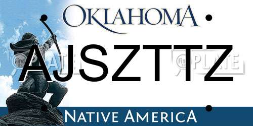 AJSZTTZ Oklahoma License Plate