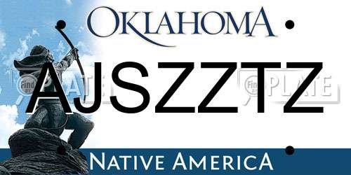AJSZZTZ Oklahoma License Plate