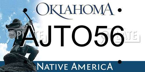 AJTO56 Oklahoma License Plate