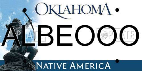 ALBEOOO Oklahoma License Plate