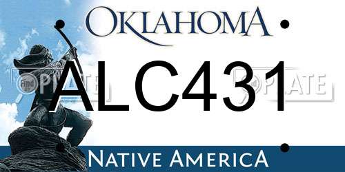 ALC431 Oklahoma License Plate