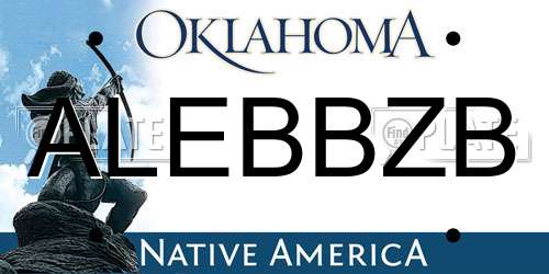 ALEBBZB Oklahoma License Plate