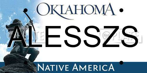ALESSZS Oklahoma License Plate