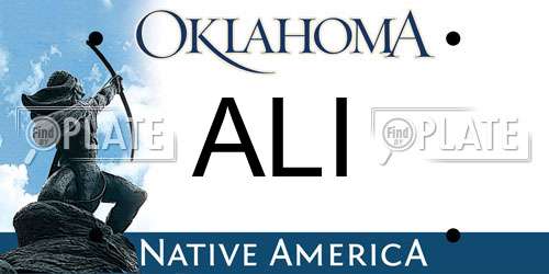 ALI Oklahoma License Plate