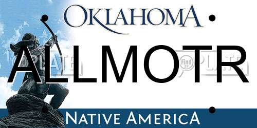 ALLMOTR Oklahoma License Plate