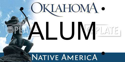 ALUM Oklahoma License Plate