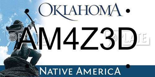 AM4Z3D Oklahoma License Plate