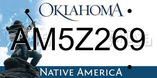 AM5Z269 Oklahoma License Plate