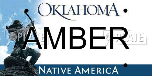 AMBER Oklahoma License Plate