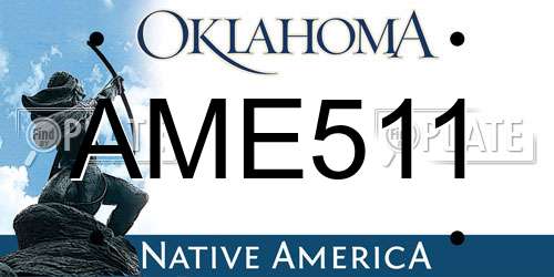 AME511 Oklahoma License Plate