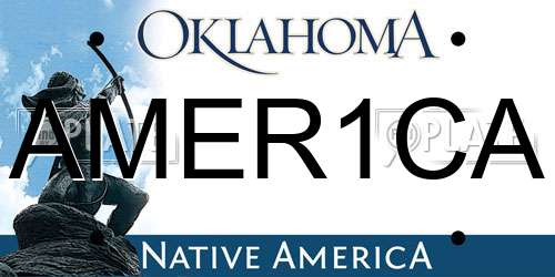 AMER1CA Oklahoma License Plate