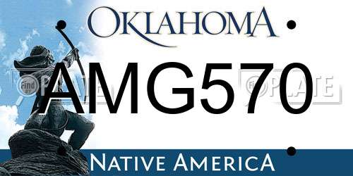 AMG570 Oklahoma License Plate