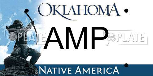 AMP Oklahoma License Plate