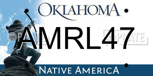AMRL47 Oklahoma License Plate