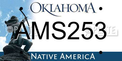AMS253 Oklahoma License Plate