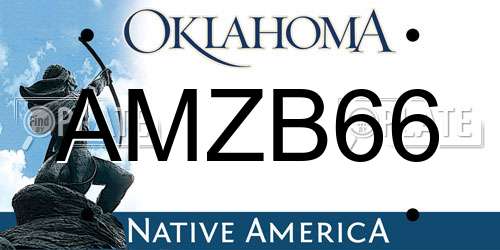 AMZB66 Oklahoma License Plate