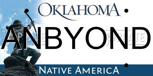 ANBYOND Oklahoma License Plate
