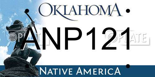 ANP121 Oklahoma License Plate