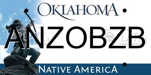 ANZOBZB Oklahoma License Plate