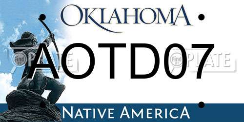 AOTD07 Oklahoma License Plate