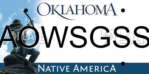 AOWSGSS Oklahoma License Plate