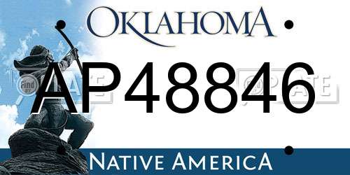 AP48846 Oklahoma License Plate
