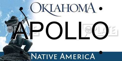 APOLLO Oklahoma License Plate