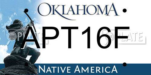 APT16F Oklahoma License Plate