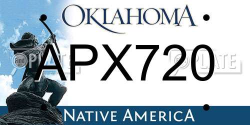 APX720 Oklahoma License Plate