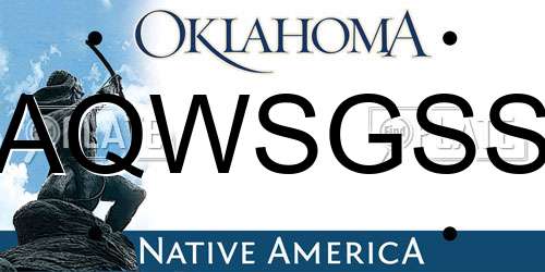 AQWSGSS Oklahoma License Plate