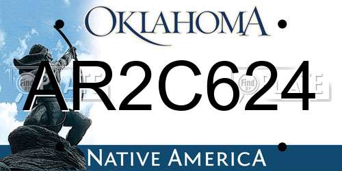 AR2C624 Oklahoma License Plate