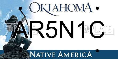 AR5N1C Oklahoma License Plate