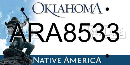 ARA8533 Oklahoma License Plate