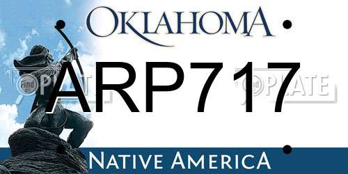 ARP717 Oklahoma License Plate