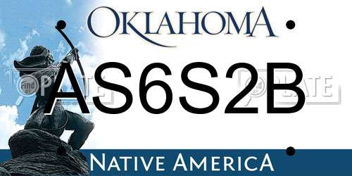 AS6S2B Oklahoma License Plate