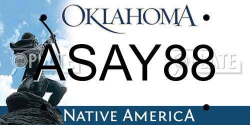 ASAY88 Oklahoma License Plate