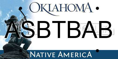 ASBTBAB Oklahoma License Plate