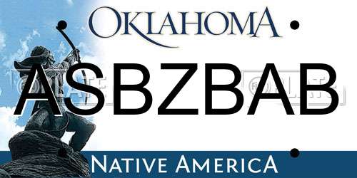 ASBZBAB Oklahoma License Plate