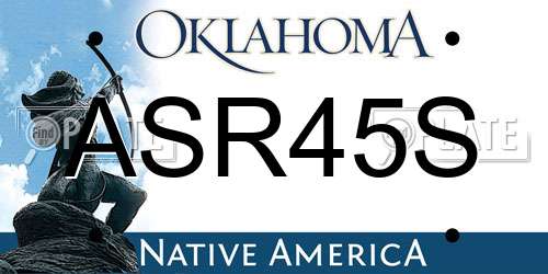 ASR45S Oklahoma License Plate