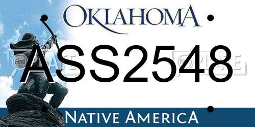 ASS2548 Oklahoma License Plate