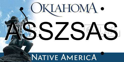 ASSZSAS Oklahoma License Plate