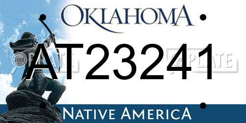 AT23241 Oklahoma License Plate