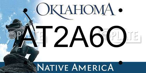 AT2A6O Oklahoma License Plate