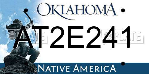 AT2E241 Oklahoma License Plate